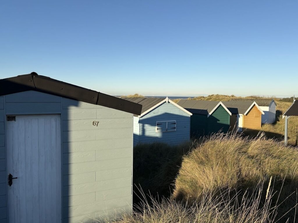 Things to see in norfolk: the beach huts on the coast of Hunstanton
