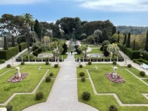 The main garden of Villa de Ephrussi in Beaulieu sur Mer.